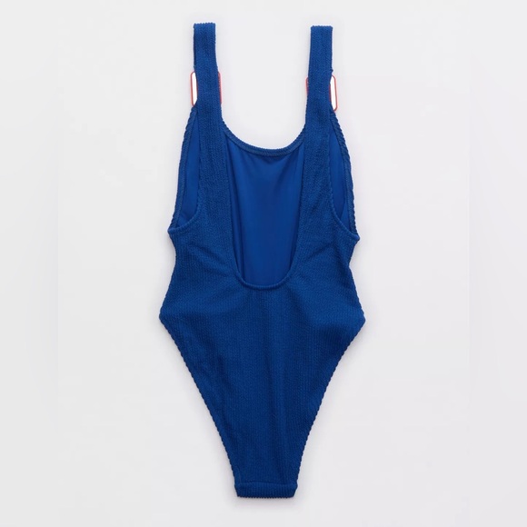 NWT Aerie Crinkle Scoop High Cut Cheekiest One Piece Swimsuit - Picture 4 of 5